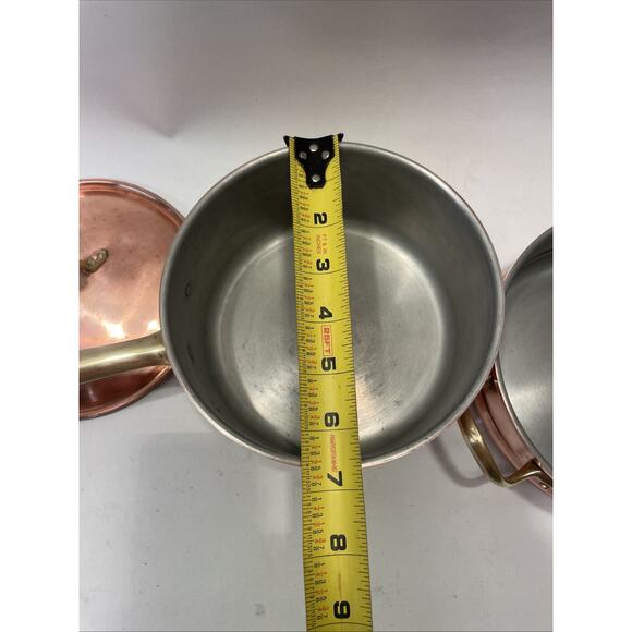 Copral Copper & Brass Tin Lined 6.75" Sauce Pan & Double Boiler - None-Ceramic - Picture 7 of 15